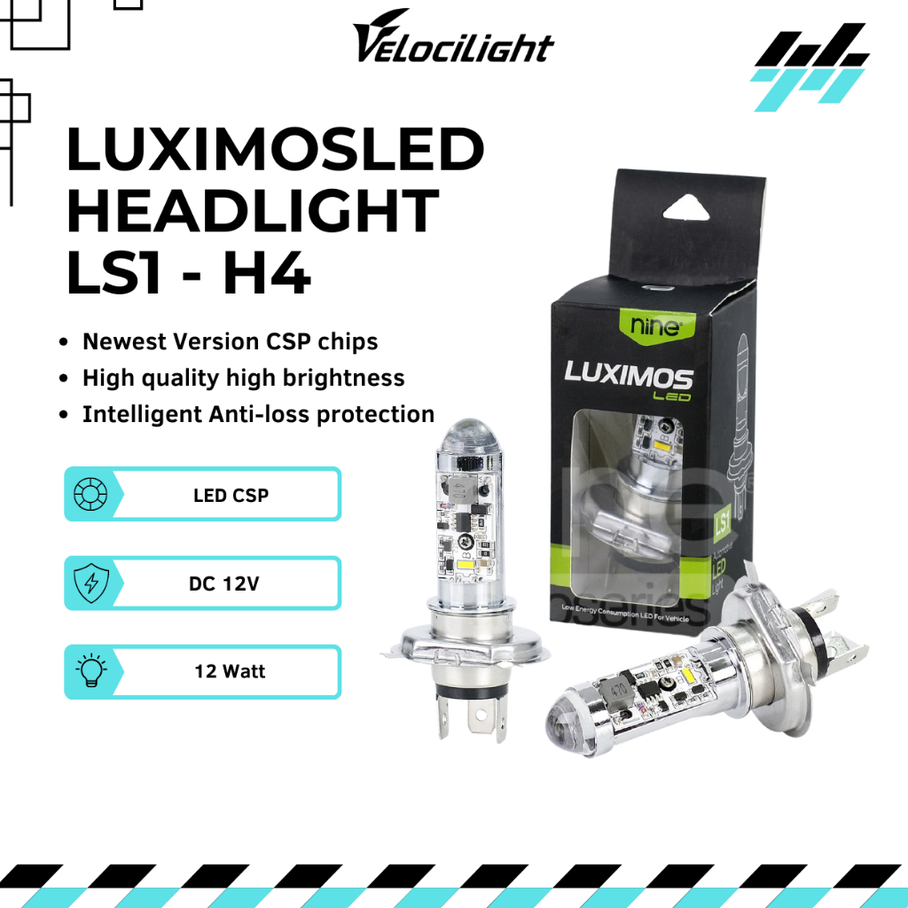 Lampu Depan Motor Mini Laser H4 12W Projie Super Terang Vixion Scoppy Kawasaki CBR KLX LS1 - LUXIMOS