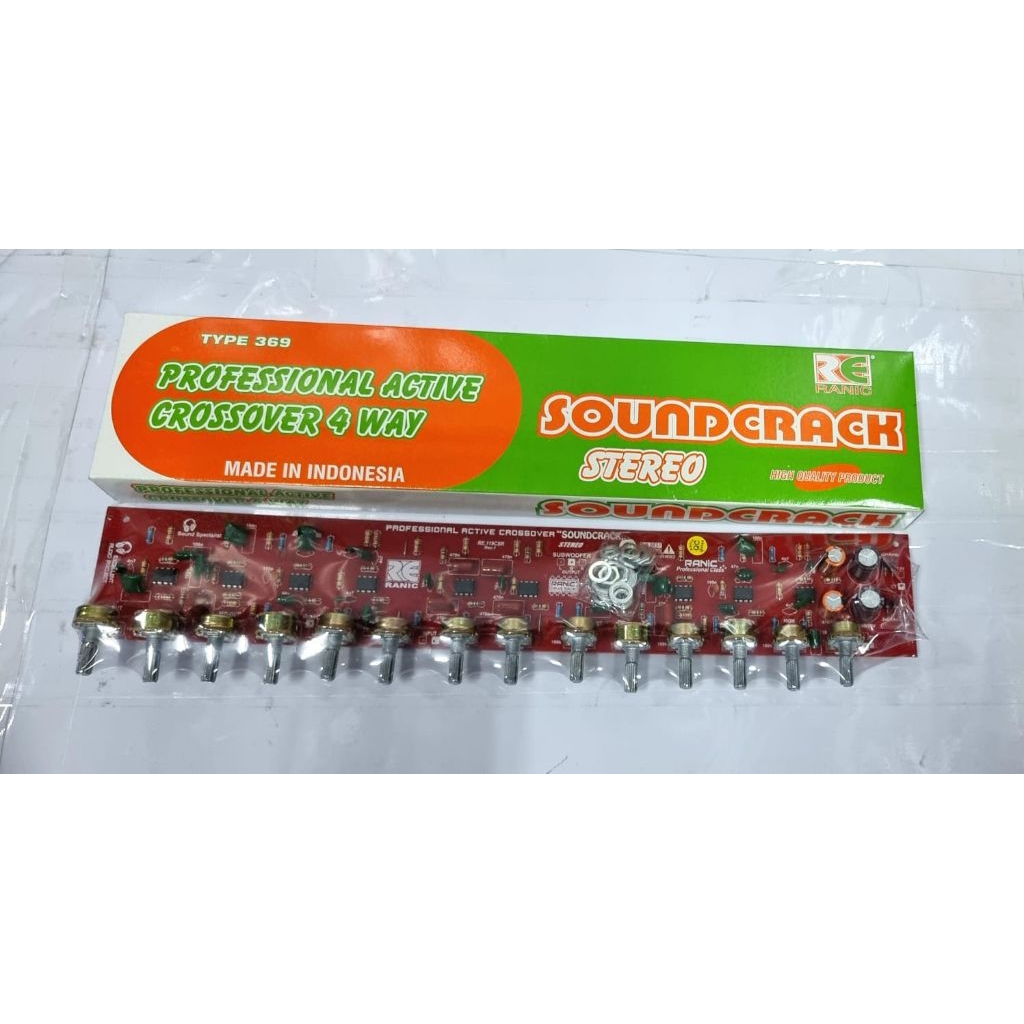 Professional Active Crossover 4 Way Soundcrack Stereo Type 369 Ranic Made in Indonesia