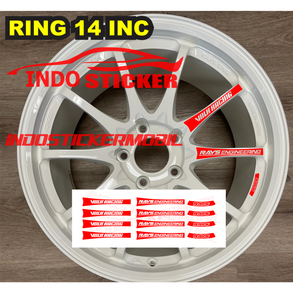 sticker Velg Mobil Volk Rays Ce28 sticker velk mobil  volk racing whell rays enginiring ring 14 Inc 