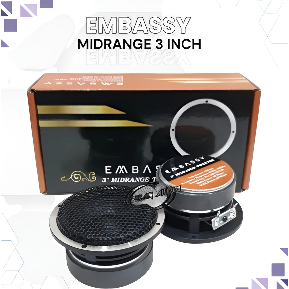 Speaker Midrange Embassy 3" Tweeter Mobil Midrange Embassy