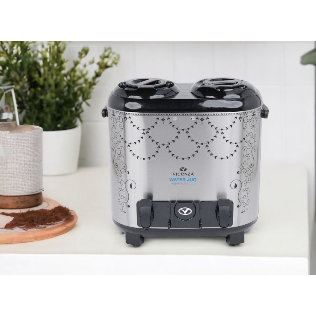 Water Jug Twin Series VICENZA VM1502WJ Motif PADI, insulasi canggih yang mempertahankan suhu minuman