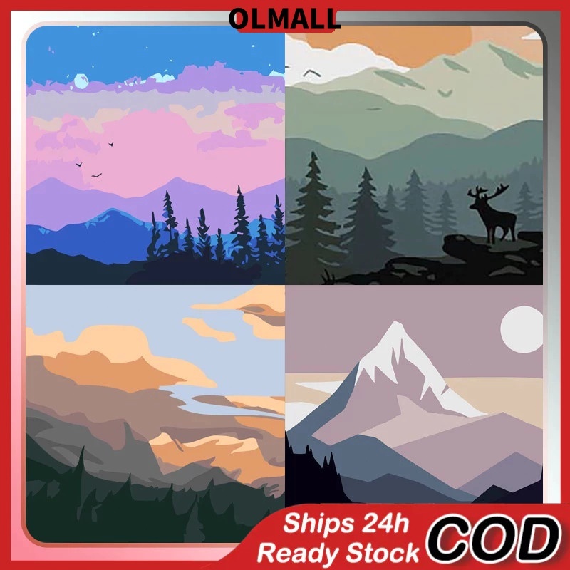 

20x20cm Paint by number aesthetic series diy digital painting kit Kanvas painting