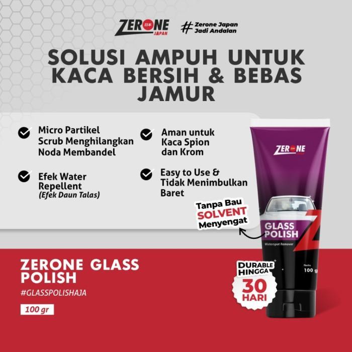 ZERONE PEMBERSIH JAMUR KACA - PEMBERSIH KACA MOBIL - PENGKILAP KACA MOBIL - ZERONE GLASS POLISH 100 