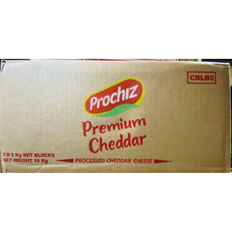 

1 DUS KEJU PROCHIZ PREMIUM CHEDDAR 2KG ( ISI 8 BALOK ).