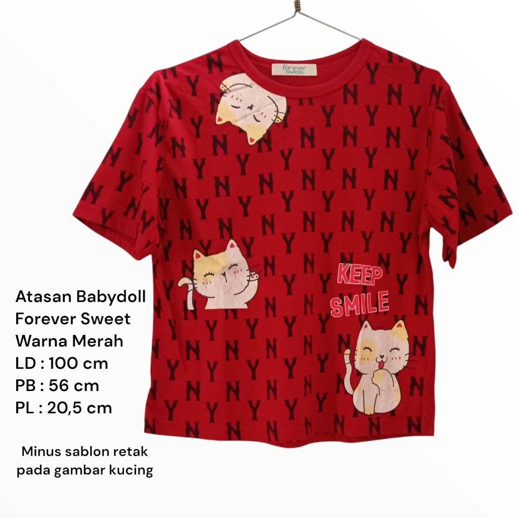 PRELOVED - Baju Atasan Babydoll Forever / Baju Tidur Forever Sweet