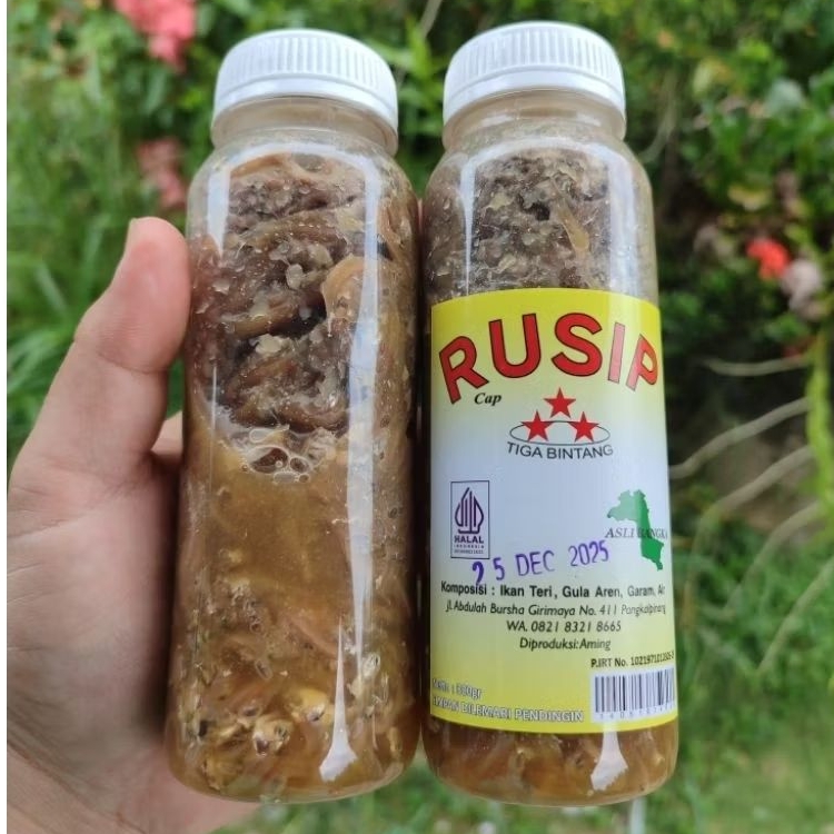 

Rusip Bangka cap tiga bintang oleh oleh bangka makanan khas bangka toko snack bangka jojo