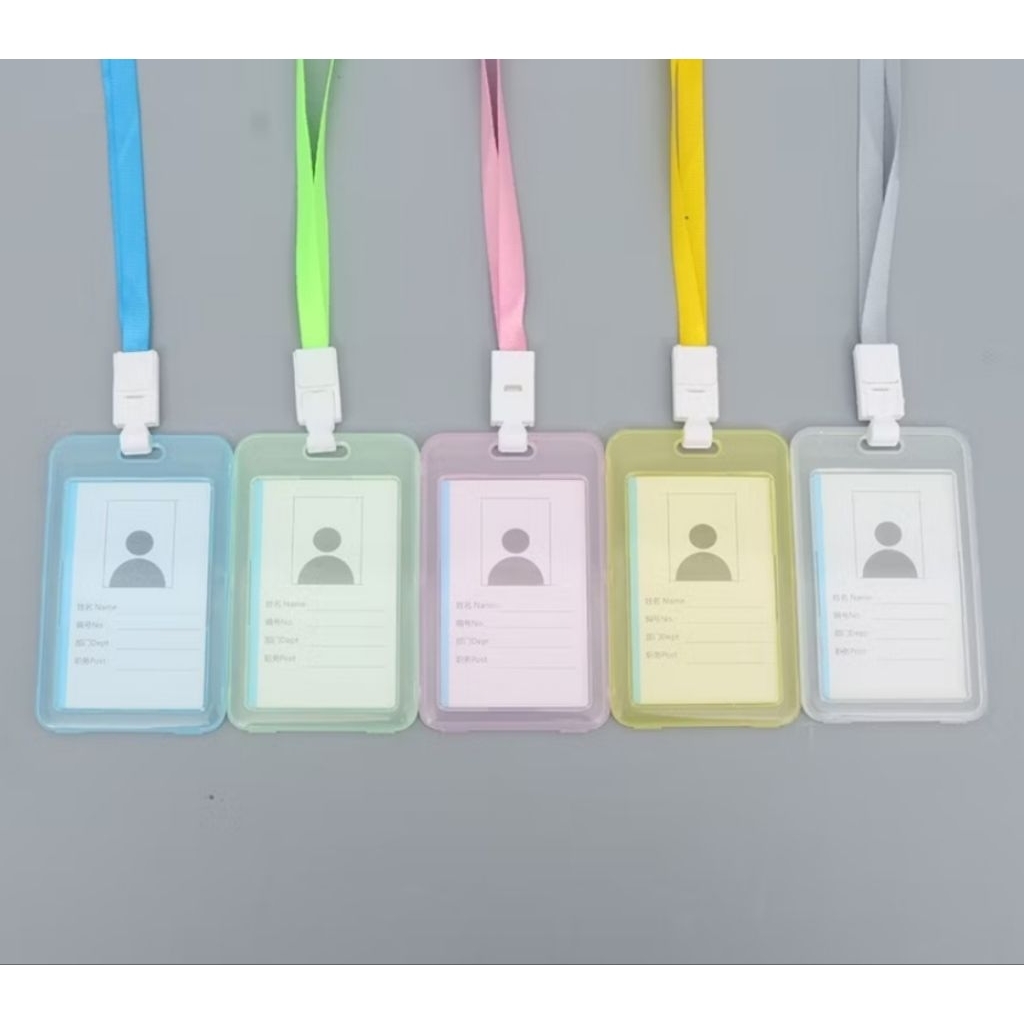 

Name Tag Id Card Transparant Gantungan Kartu Nama Plastik Vertical