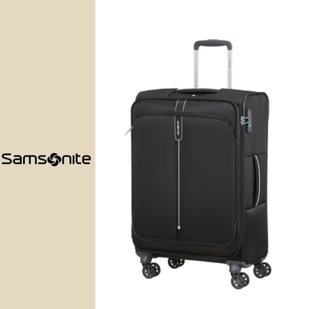 Samsonite Popsoda Koper 24 Inch Medium Softcase Ultralight TSA Expandable - Black