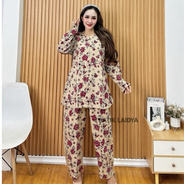 SETELAN BATIK LENGAN PANJANG CELANA PANJANG | SETELAN BAJU TIDUR PANJANG