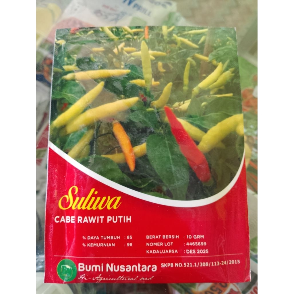 benih cabe rawit putih suliwa 10gram