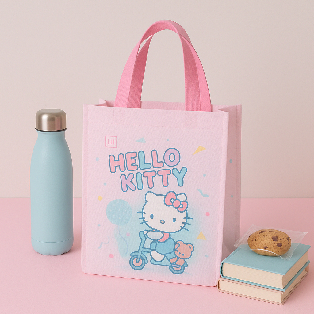 

Tas Spunbond Handle Lipat Samping ukuran 25x35x8 Tas GoodieBag Bingkisan Parcel Murah HLS Laminasi