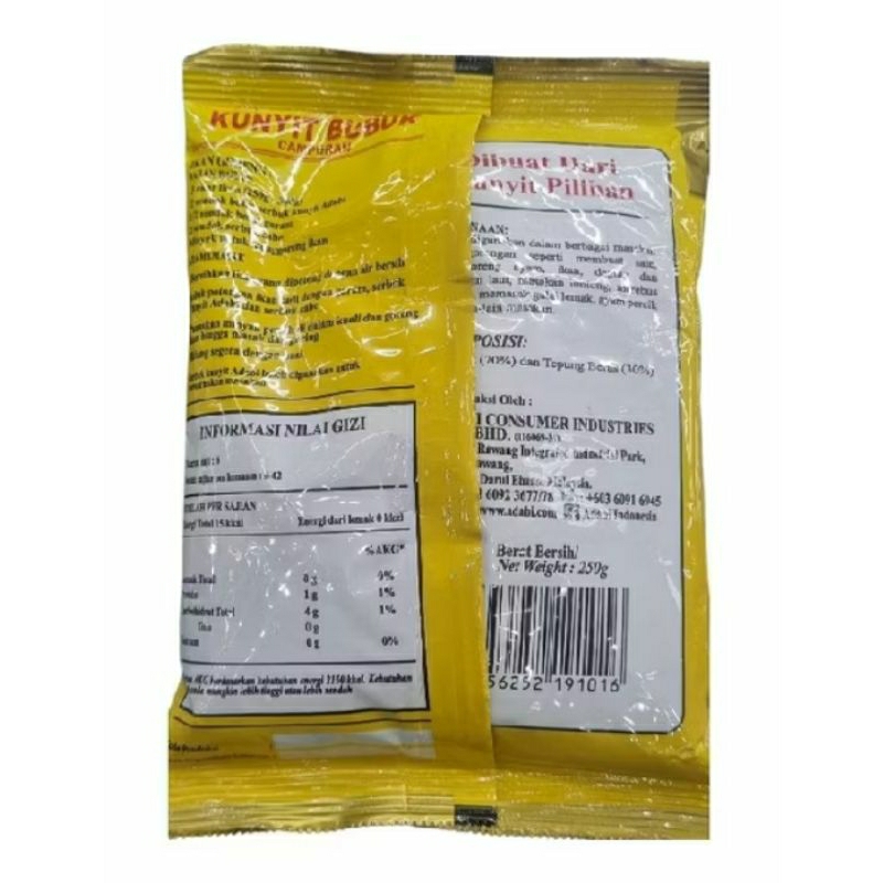 

Adabi Kunyit Bubuk 250gr /Turmeric Powder Import