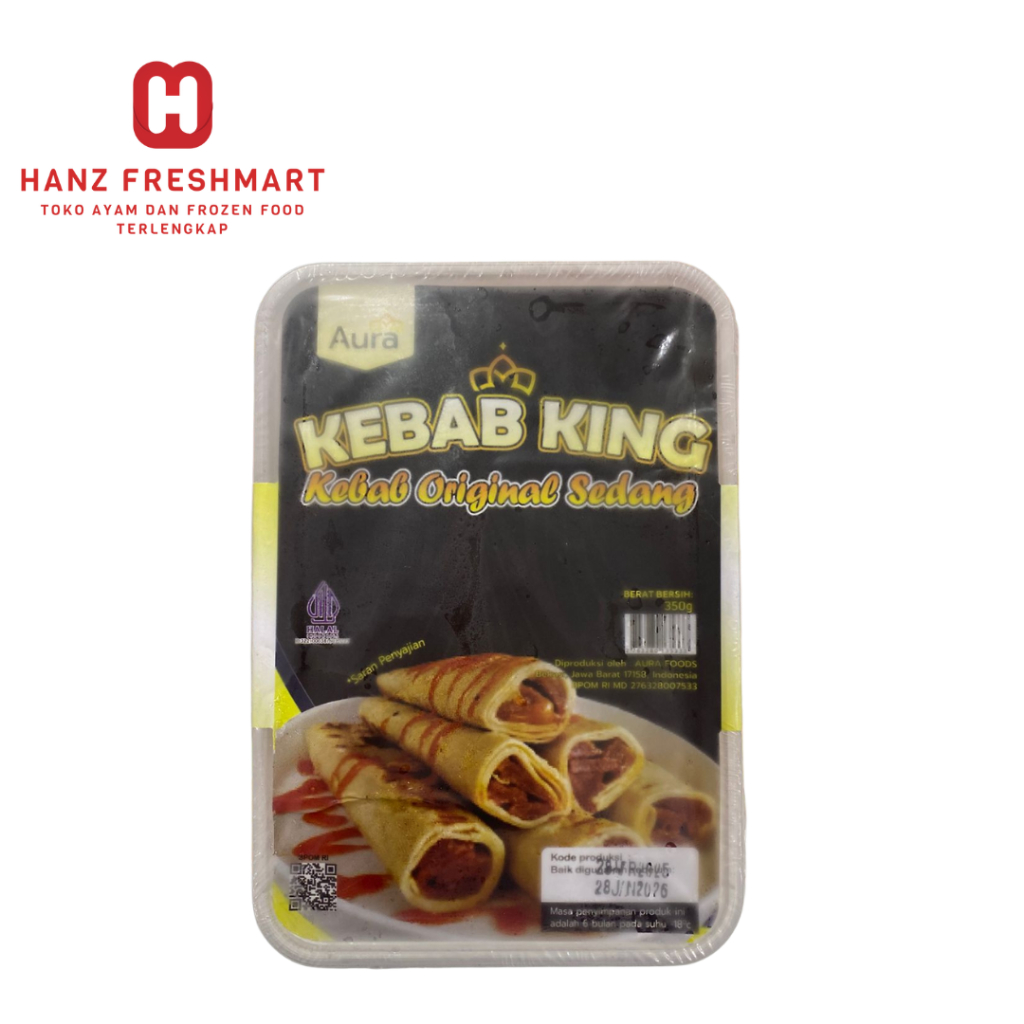 

Aura Kebab King Original Sedang 350gr isi 10 - Hanz Freshmart
