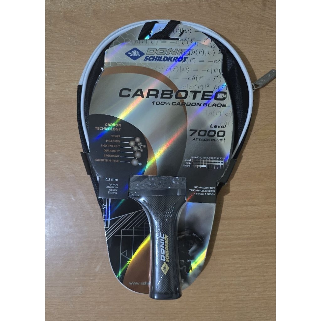BAT BET PINGPONG TENIS MEJA DONIC SCHILDKROT CARBOTEC 7000. ORIGINAL