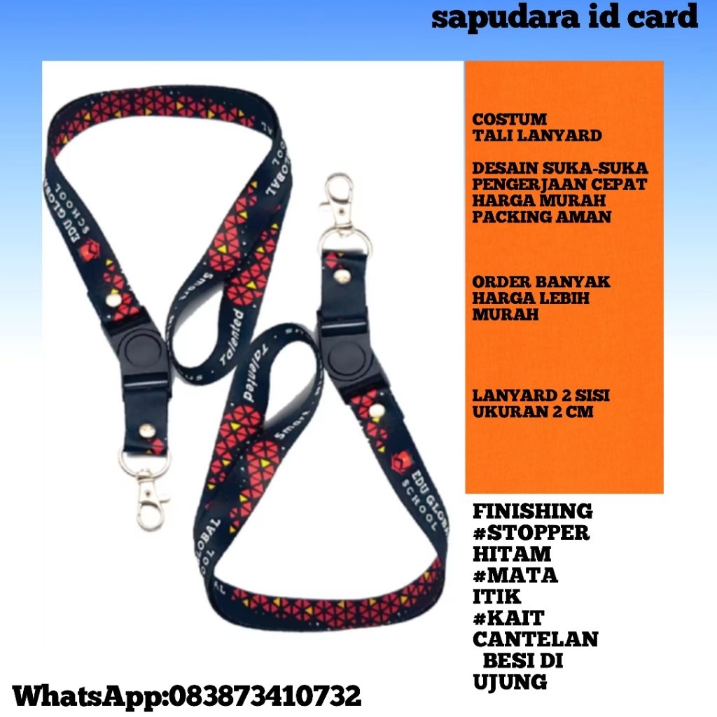 

tali lanyard printing 2 cm desain costum
