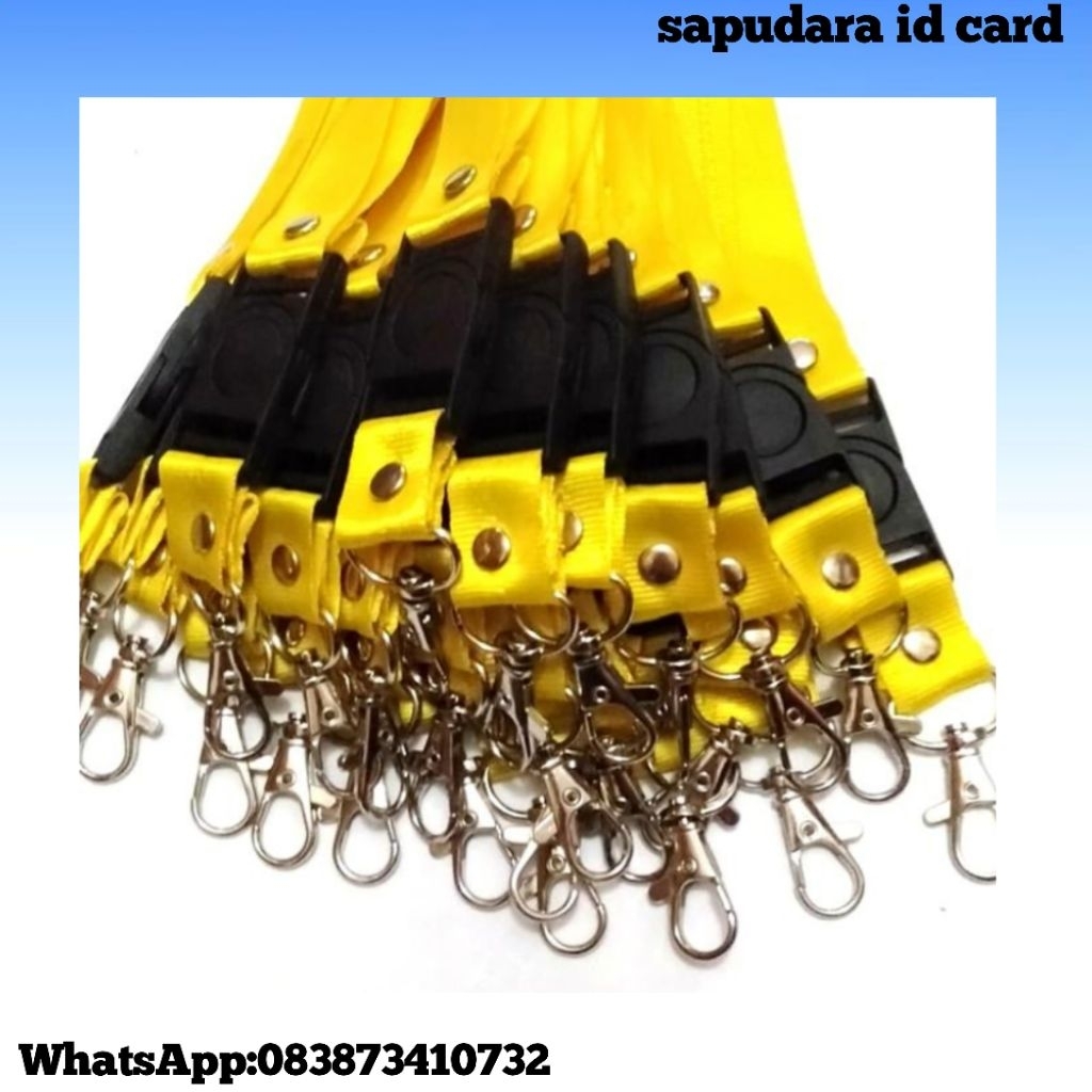 tali lanyard/id card 2cm  warna kuning