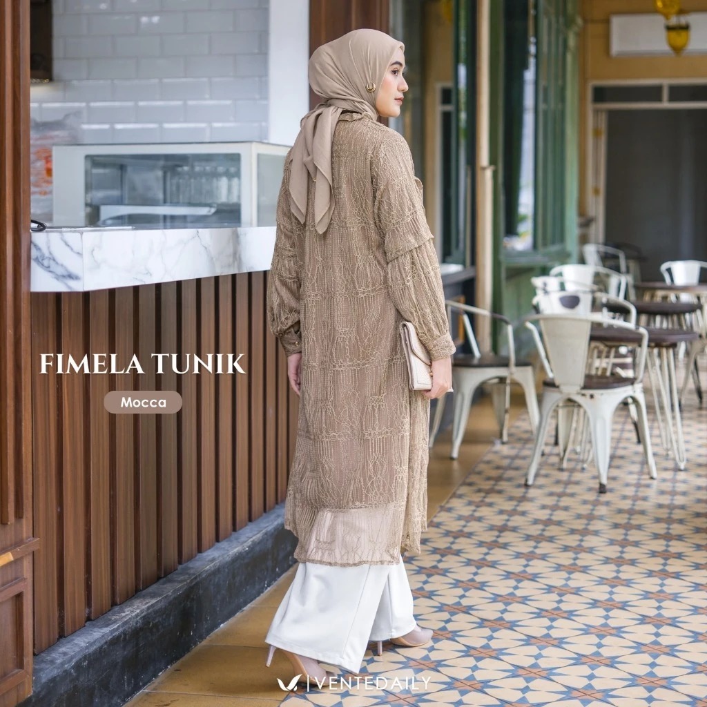 Fimela Tunik | Atasan Tunik Wanita Busui Friendly Gaun Kondangan Pesta Model Terbaru Simple Dan Eleg
