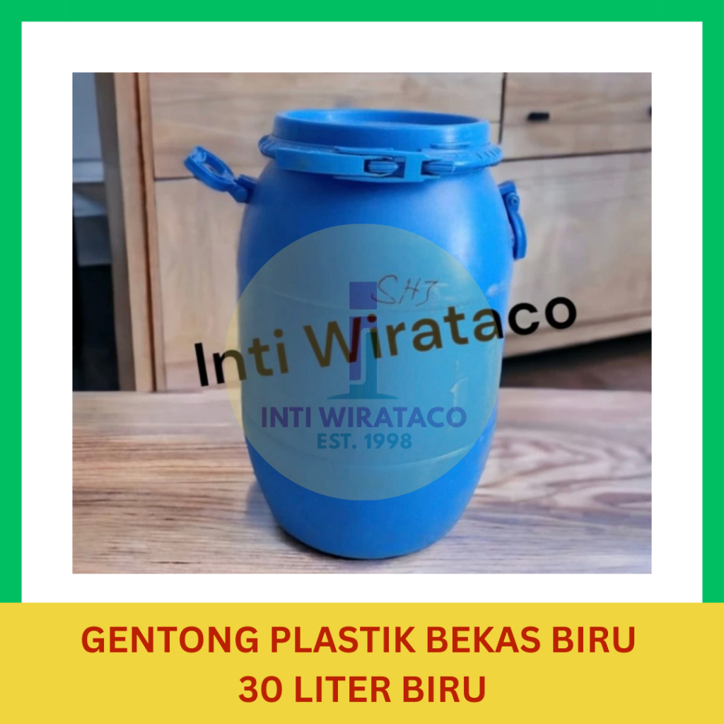 Gentong plastik bekas 30 liter biru