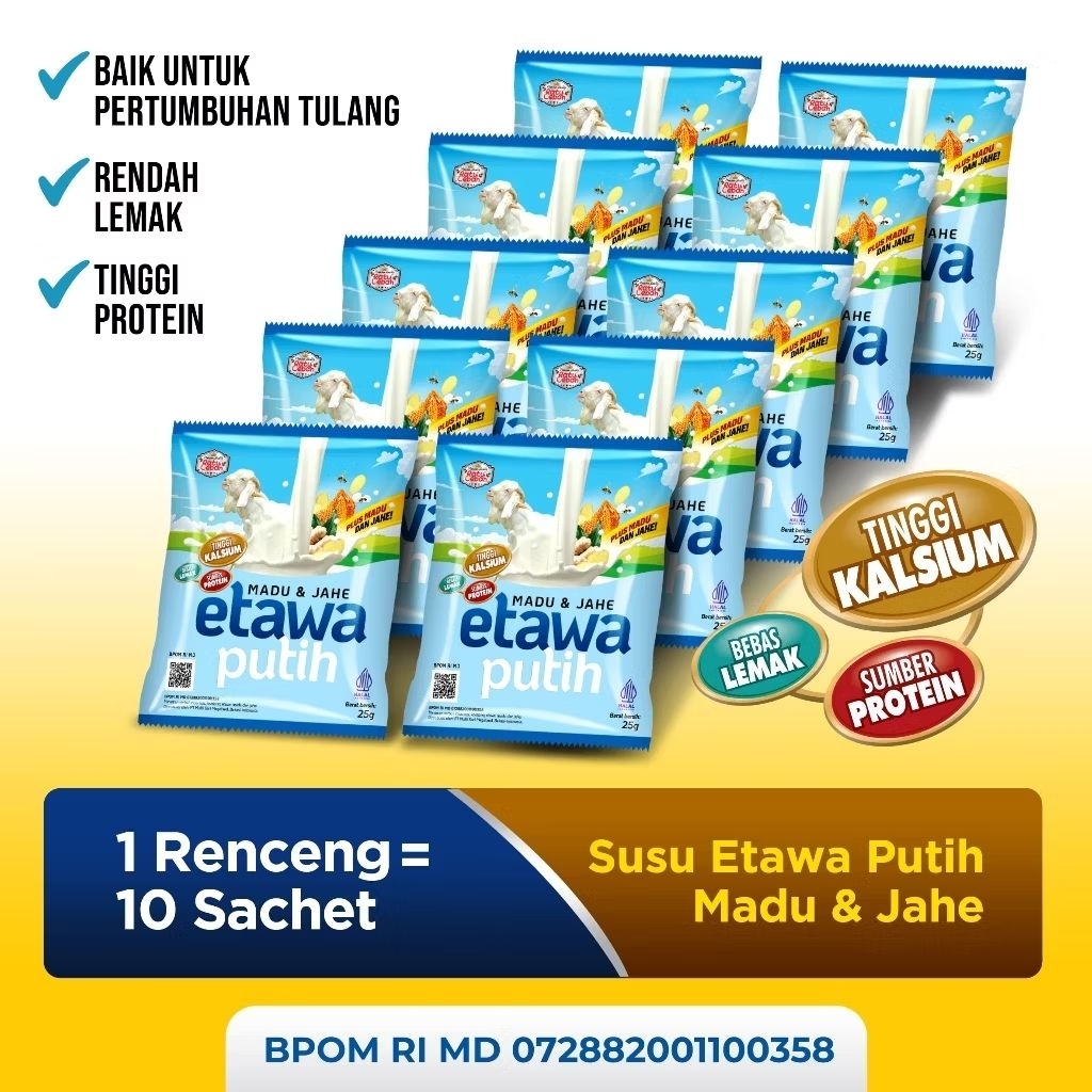 

Susu Kambing Etawa Putih Ratu Lebah Rasa Madu & Jahe