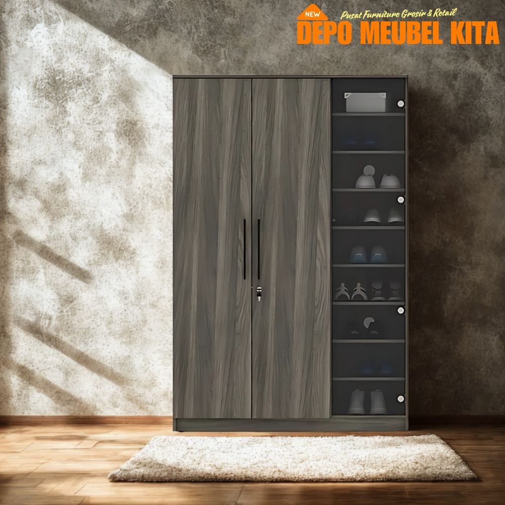 AVANTI PHANTOM LS 180 (Lemari Sepatu Jumbo tertutup & Kaca Dengan BahanPremium)