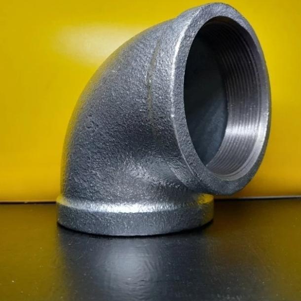 Keni 5" inch Knee Knie Kenie Elbow L besi galvanis 5" inch SAMBUNGAN AIR FITTING PIPA BESI