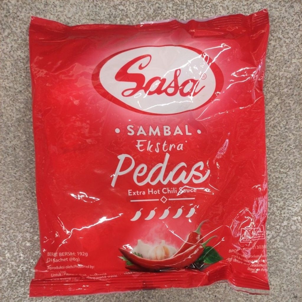 

SASA SAMBAL EKSTRA PEDAS EXTRA HOT CHILI SAUCE SACHET (24sachet x 8gr) 192gr