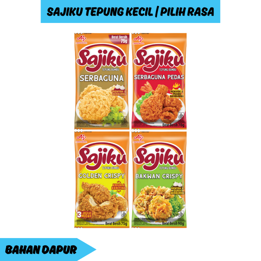 

Tepung Sajiku Kemasan Kecil Berbagai Varian Pilih Rasa