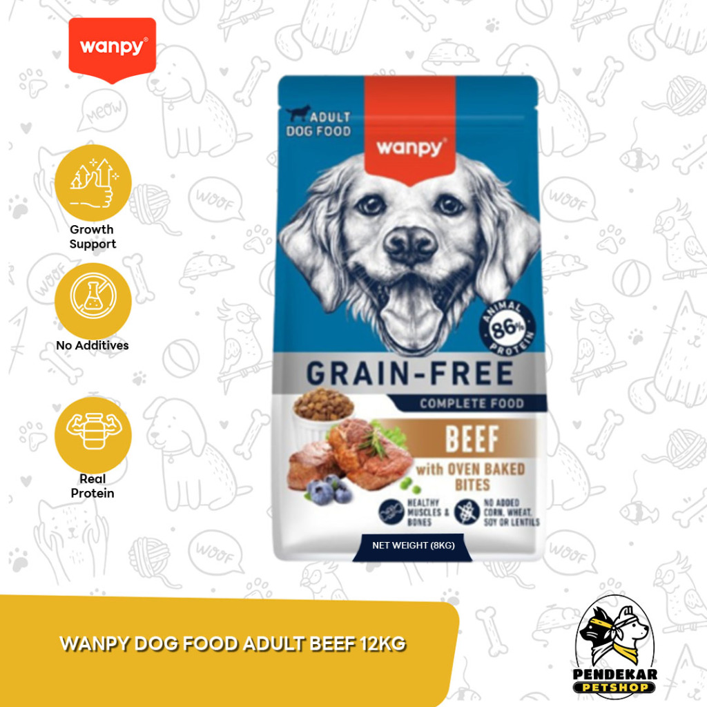 Wanpy Grain Free Dog Food Makanan Anjing 12 KG