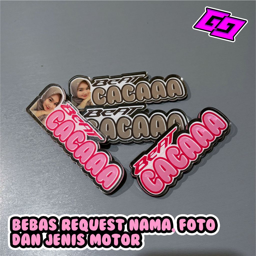 

EMBLEM MOTOR CUSTOM FOTO DAN NAMA BEBAS REQUEST