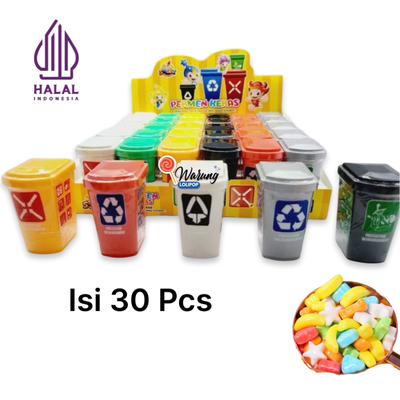 

Permen Tong Sampah Trush 30 X 8 Gr Rasa Buah by Warung Lolipop