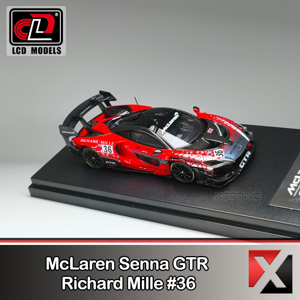 LCD Models 1:64 McLaren Senna GTR Richard Mille #36 Red