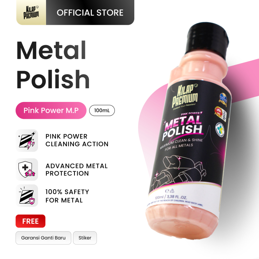 Kilap Premium - Pink Power Metal Polish Anti Karat Pengkilap Motor Chrome