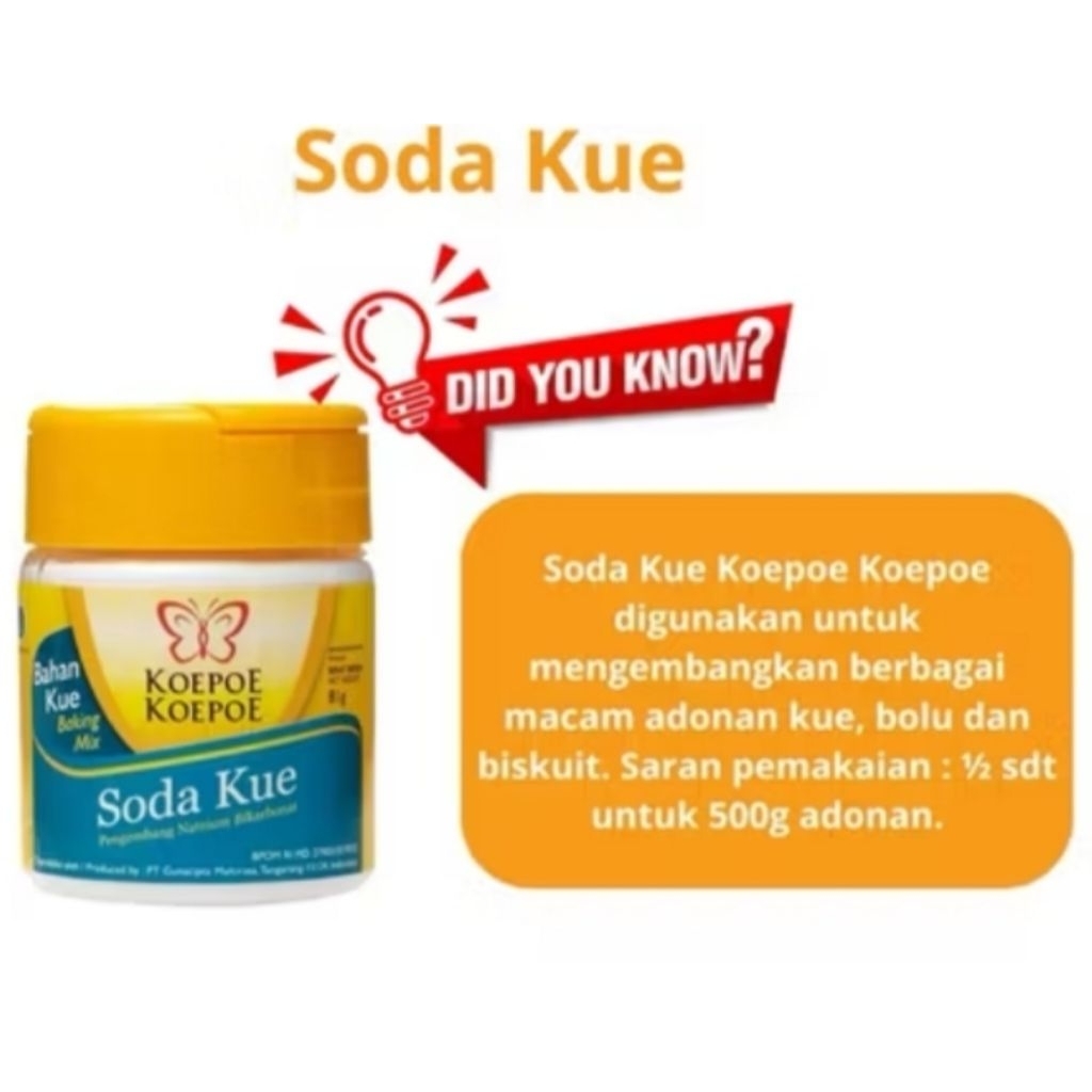 

Baking Soda Kue Powder Pengembang Kue kupu kupu 43g