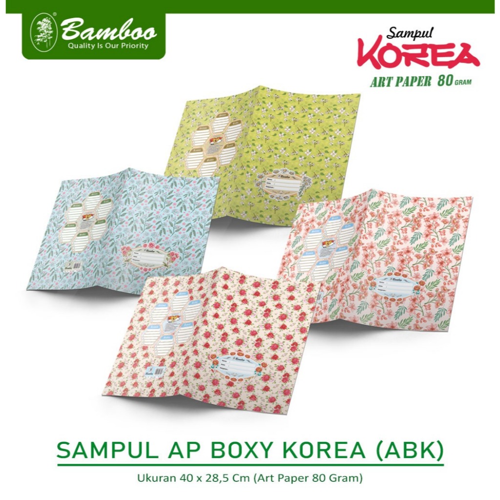 

Bamboo Sampul Art Paper Boxy Korea ( 20 Lembar )