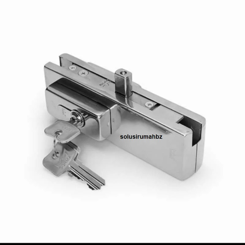 KUNCI BAWAH PINTU KACA SILINDER SET SILINDER BODY ATAS BAWAH COMPLETE suku cadang pintu aluminium