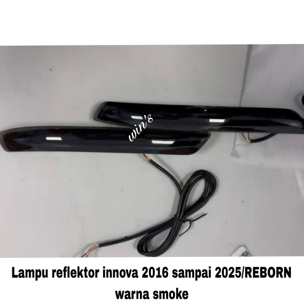 Lampu LED reflektor bemper belakang innova 2016-2025/REBORN warna smoke