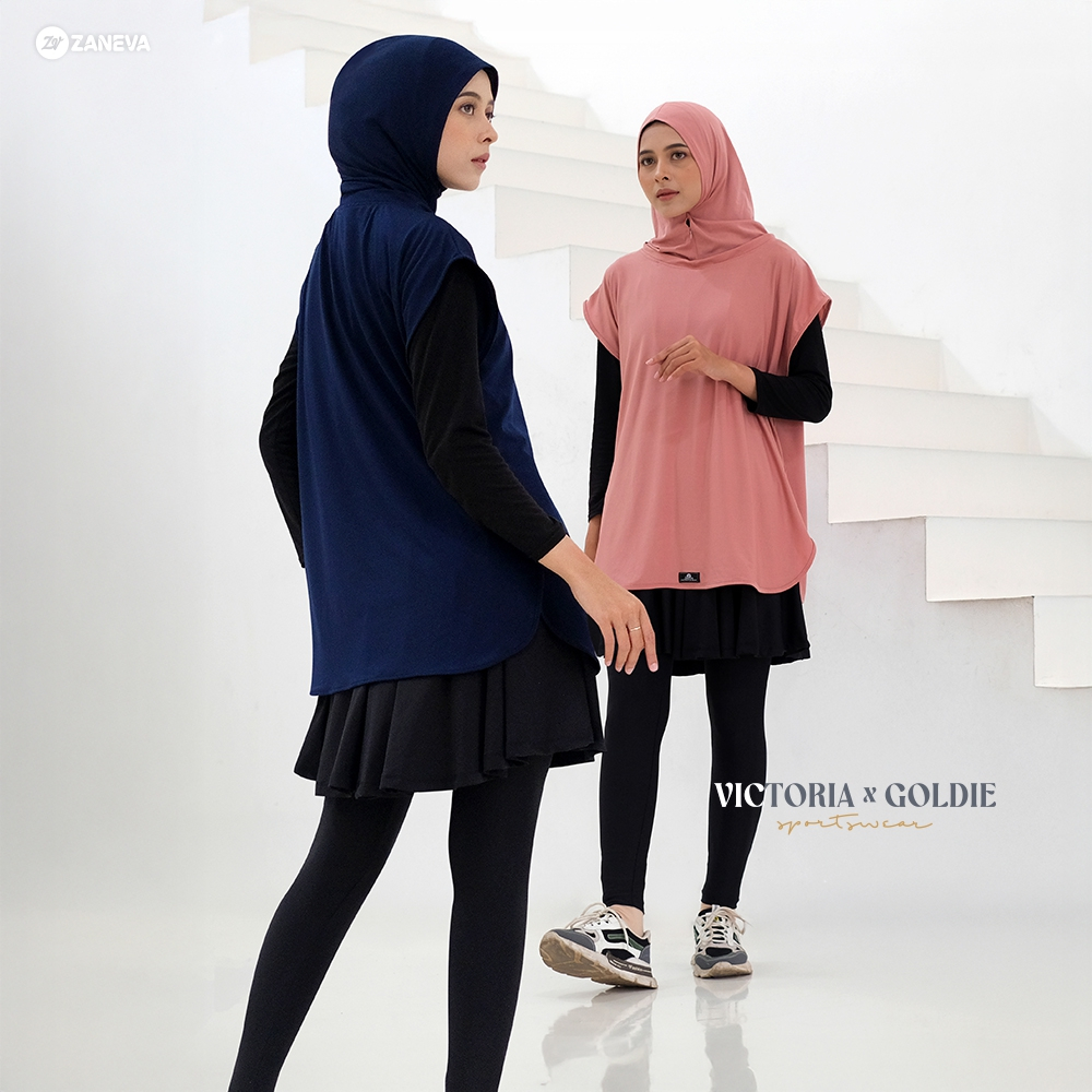 Zaneva - Vest Hijab sport Jersey premium by Zaneva || Terbaru Kekinian modern simple adem [NEW]