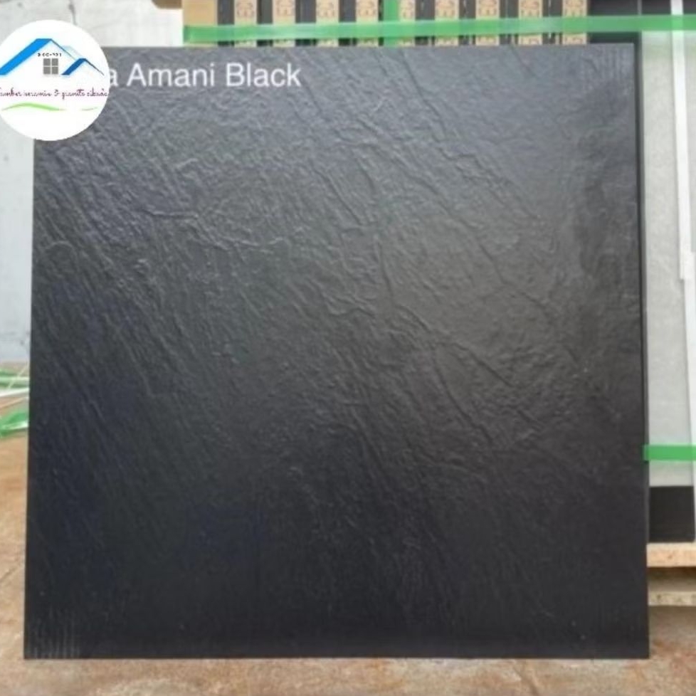 PROMO GRANIT 60X60 KASAR TIMBUL UNTUK GARASI KAMAR MANDI | ARNA AMANI BLACK LOCAL