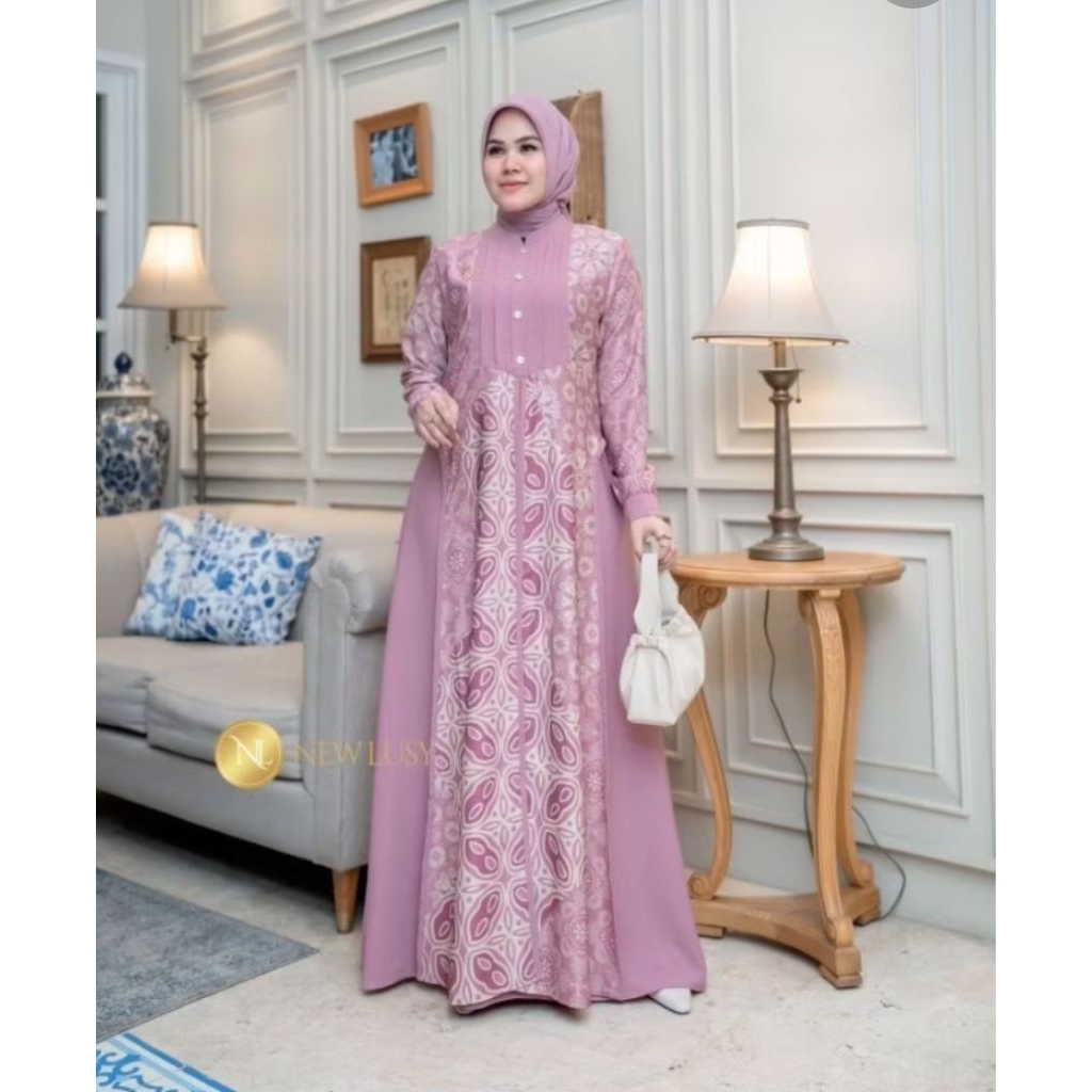 gamis motif batik original new lusy