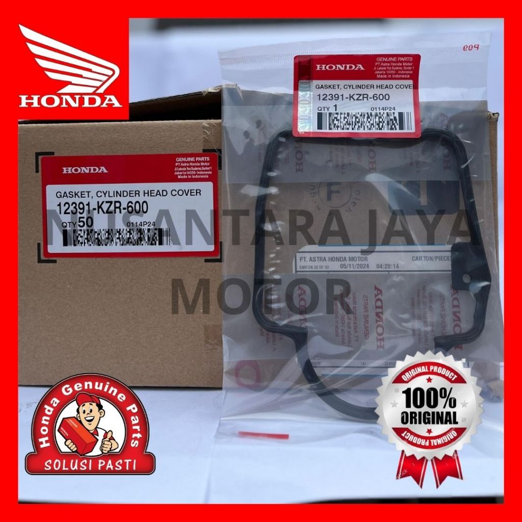 (ORI) Karet Head / Cylinder Head Ori Vario 125 F1 (12391-KZR-600) Vario 125 Esp-150 Esp-Pcx 150 Cbu