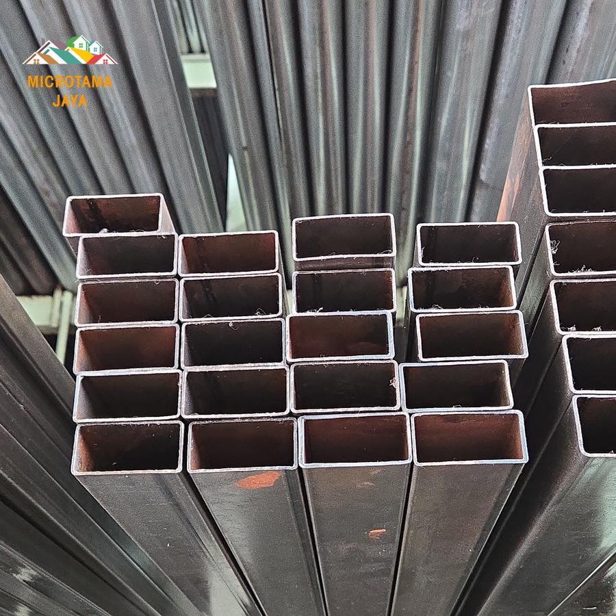 Hollow Hitam 25 x 50 / Holo Besi Kotak