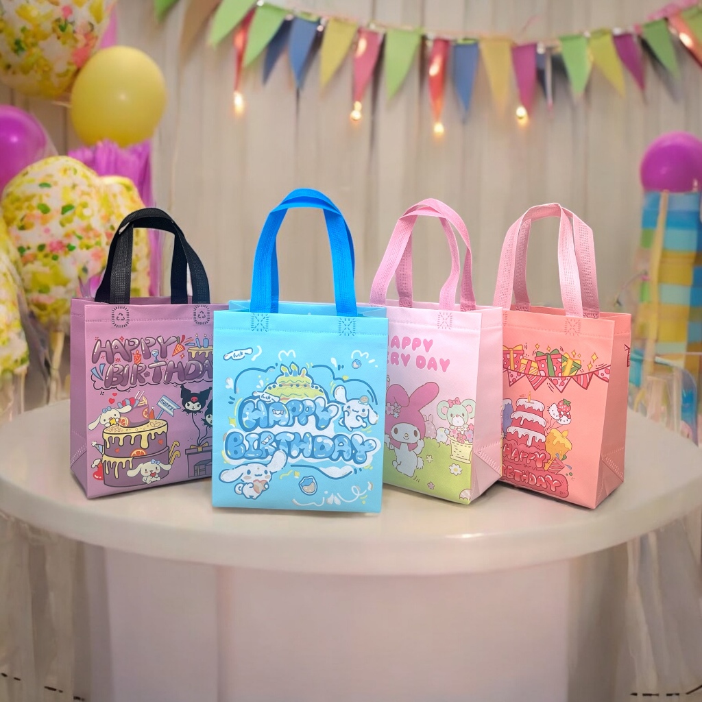 

(12 Pcs) Tas Souvenir Ulang Tahun Anak Premium Uk 21x11x24 cm