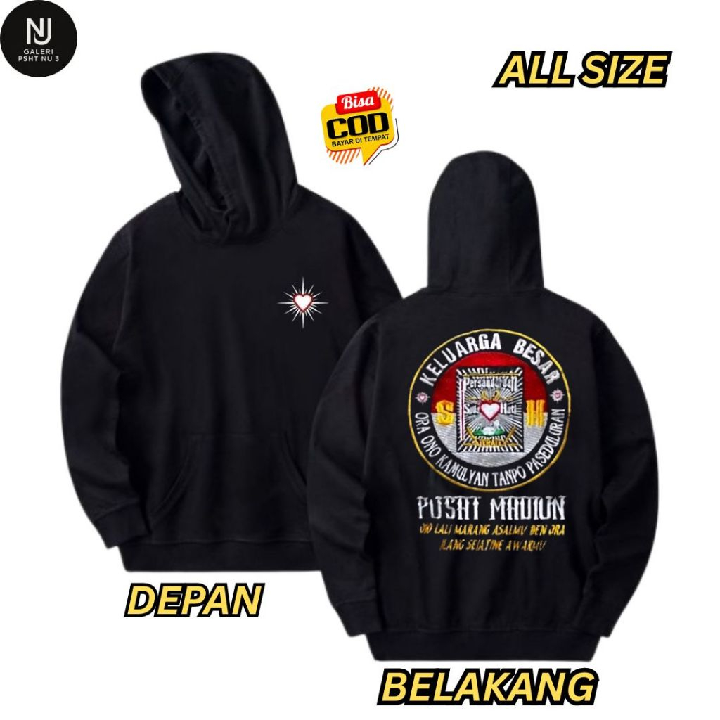 Hoodie Khusus Warga Psht - Hoodie Pusat Madiun Full Bordir