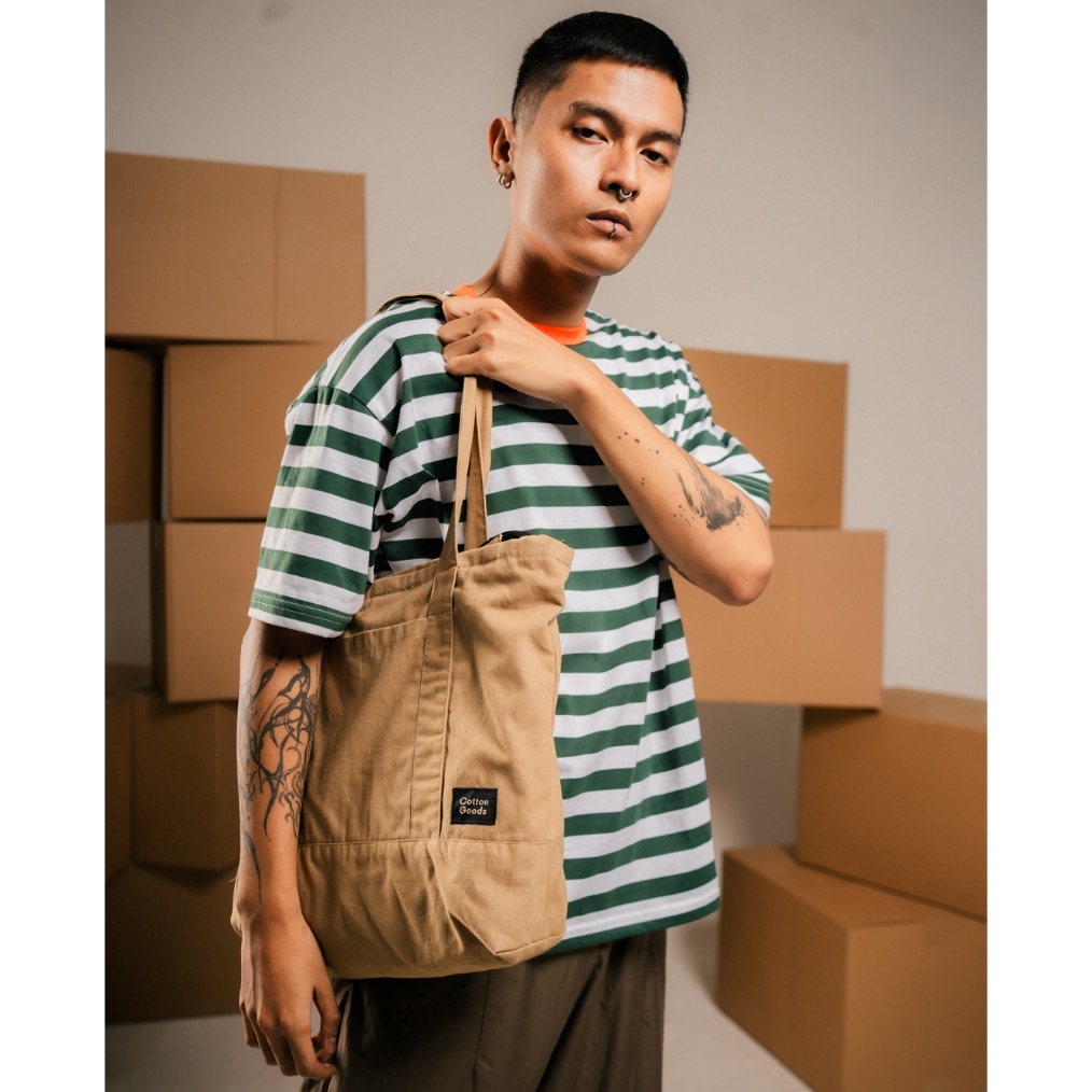 KODE S84J Cotton goods Tote Bag Baby Kanvas Tas Simple Unisex