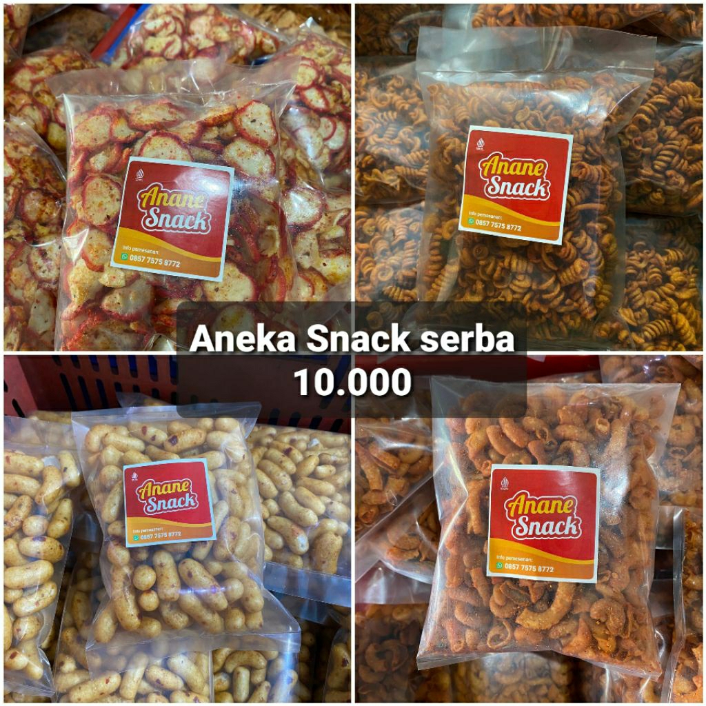 

(ANANE SNACKS) Aneka snack serba 10.000/Cemilan Camilan 10.000 bebas piluh rasa/makanan ringan.