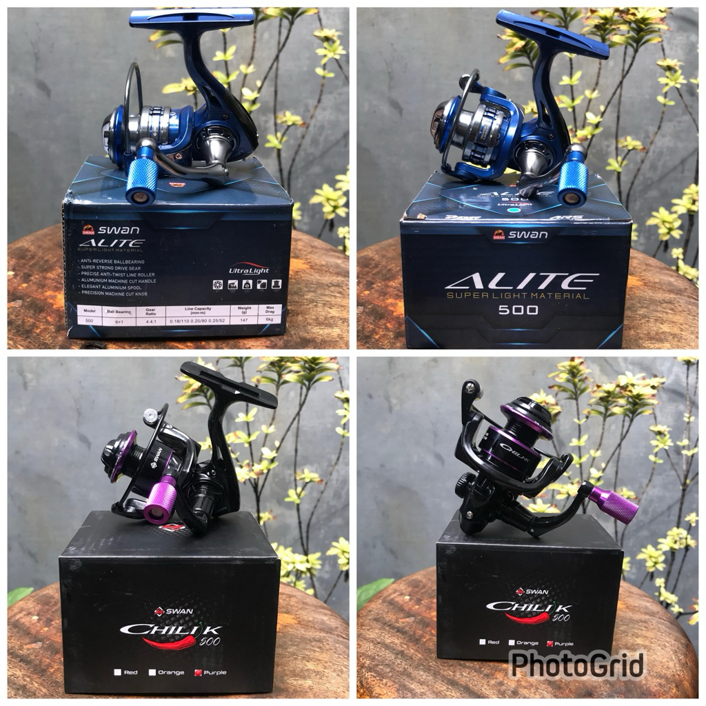 Swan Fishing reel mini one way 7 ball bearing murah by Swan