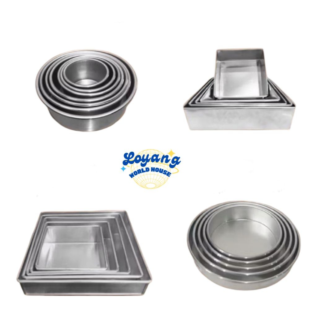 Loyang persegi kotak / Loyang bulat press tanpa sambungan /Bolu gulung Lapis legit /loyang kue spiku