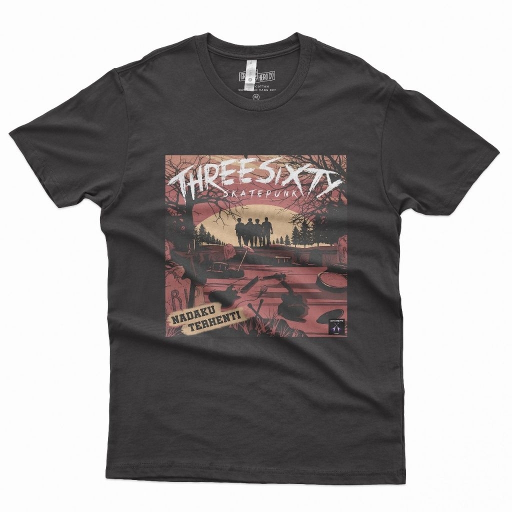 Kaos Band Threesixty Skatepunk | T-Shirt Band Indie Threesixty Skatepunk | Nadaku Terhenti