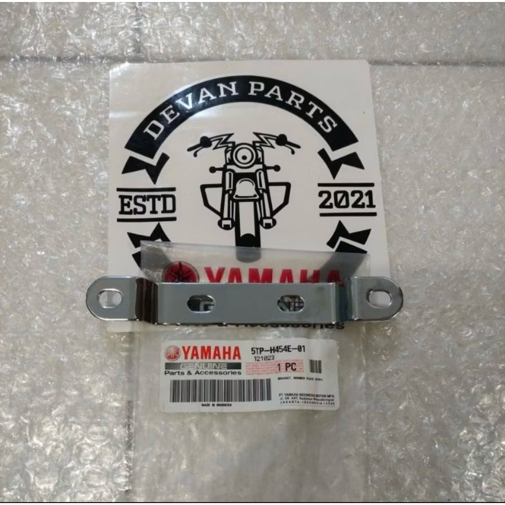 Dudukan Plat Nomor/Rumah Plat Nomor Original Chrome/Krum Yamaha Nmax/Aerox Chrome/Krum