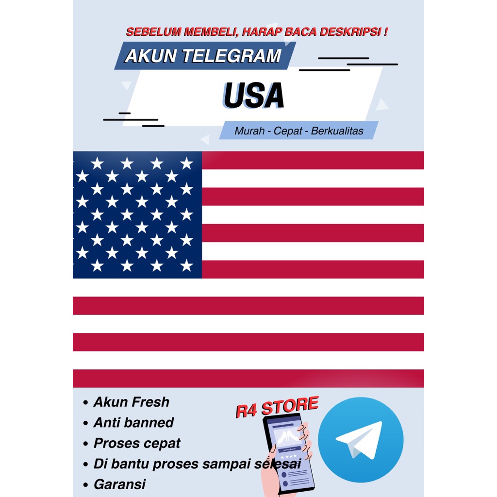 Akun Telegram Luar Negeri USA Murah Berkualitas